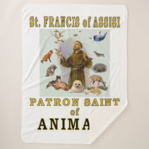 SAINT FRANCIS of ASSISSI Sherpa Blanket