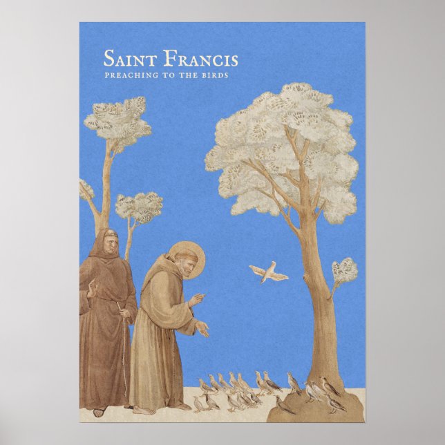 Saint Francis preaching to the birds CC1167 Poster (Front)