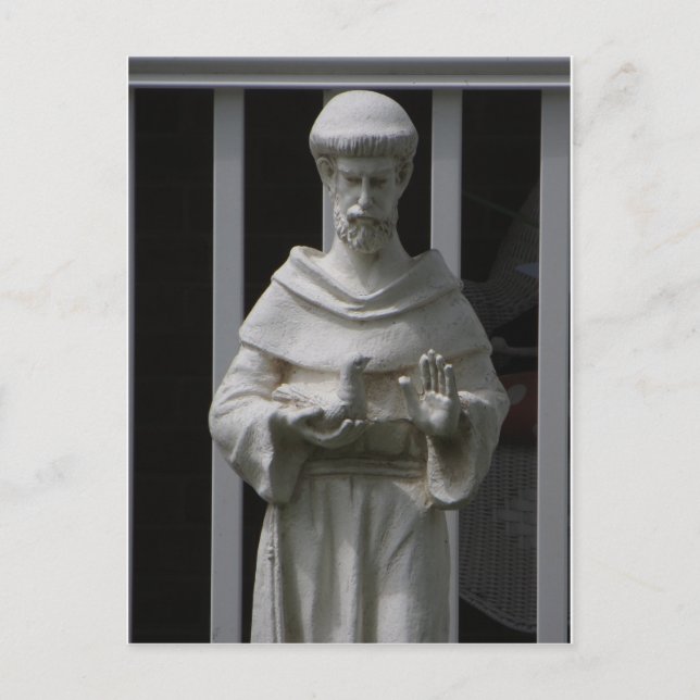 Saint Francis Statue Postcard (Front)