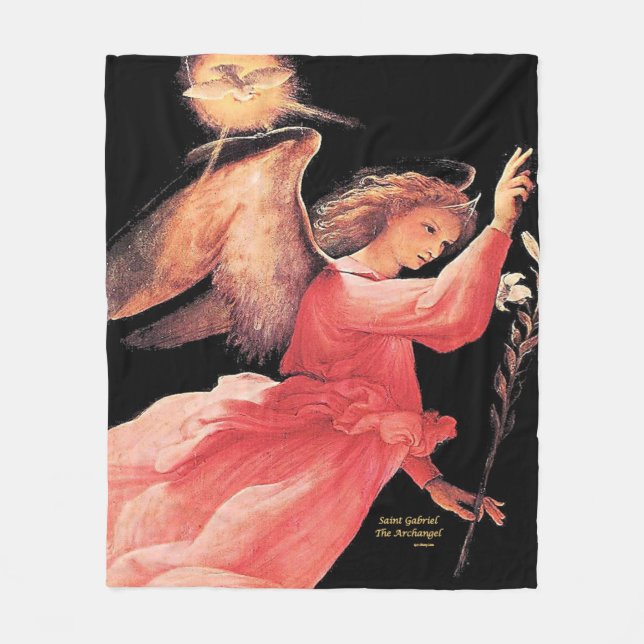 Saint Gabriel the Archangel Fleece Blanket (Front)