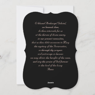 Saint Gabriel the Archangel with Prayer Holiday Card