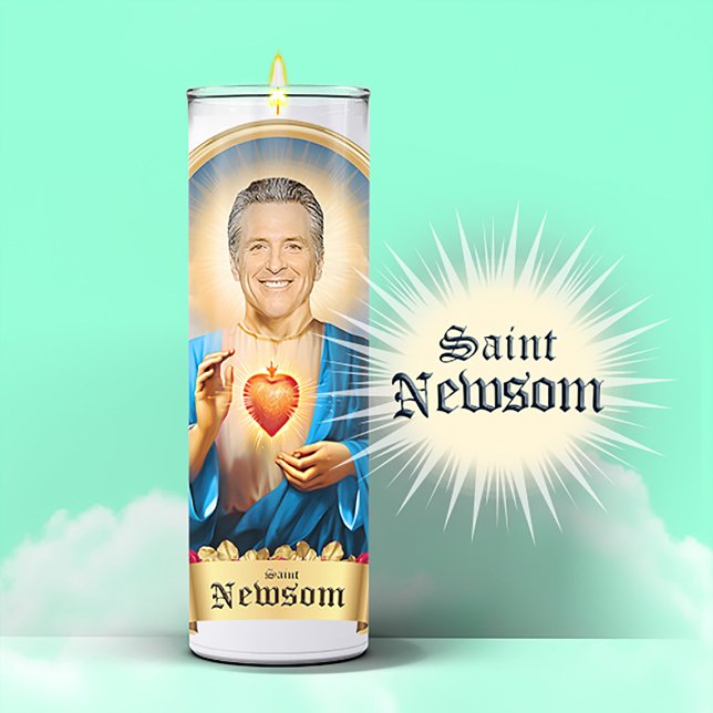 Saint Gavin Newsom Prayer Candle (Saint Gavin Newsom Devotional Prayer Candle Stickers and Gifts)