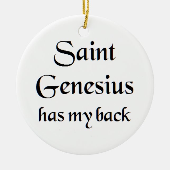 saint genesius ceramic ornament (Front)