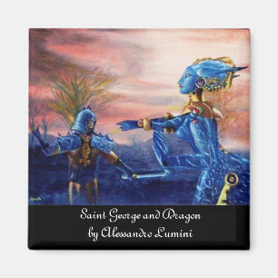 SAINT GEORGE AND ALIEN DRAGON MAGNET