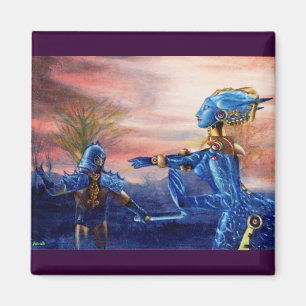 SAINT GEORGE AND ALIEN DRAGON MAGNET