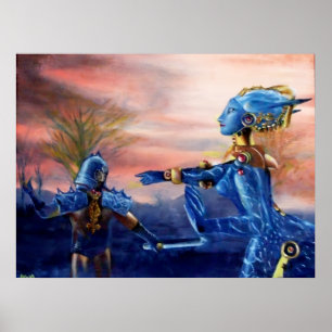 SAINT GEORGE AND ALIEN DRAGON POSTER