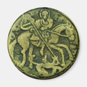 SAINT GEORGE AND DRAGON MEDALLION MAGNET