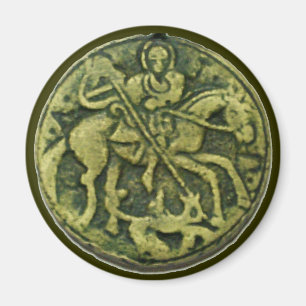 SAINT GEORGE AND DRAGON MEDALLION MAGNET