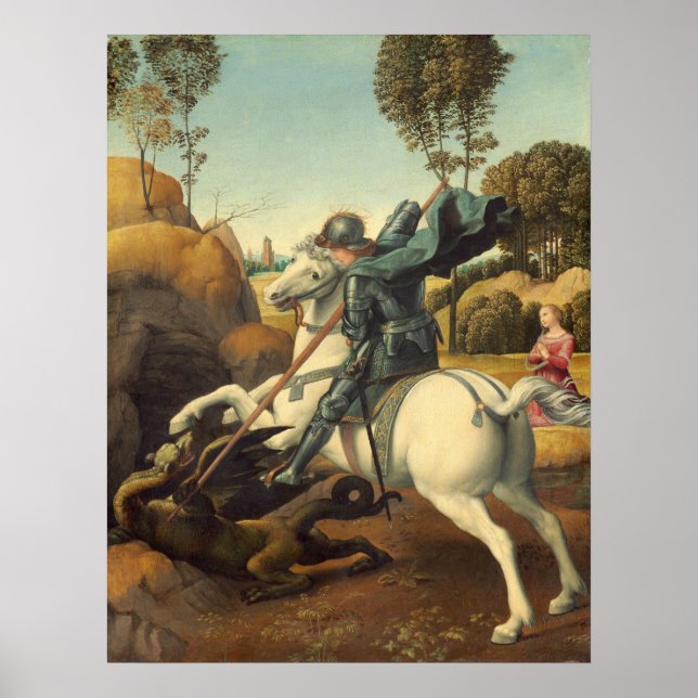 Saint George and Dragon - Raphael Fine Art Poster (Front)