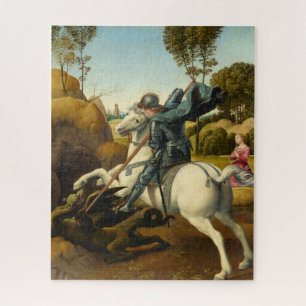 Saint George and the Dragon, 1506 by Raphael Jigsaw Puzzle