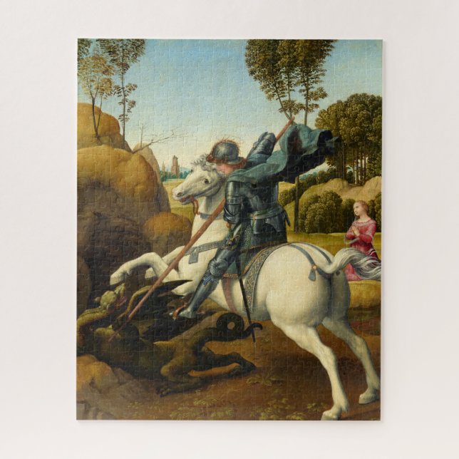 Saint George and the Dragon, 1506 by Raphael Jigsaw Puzzle (Vertical)