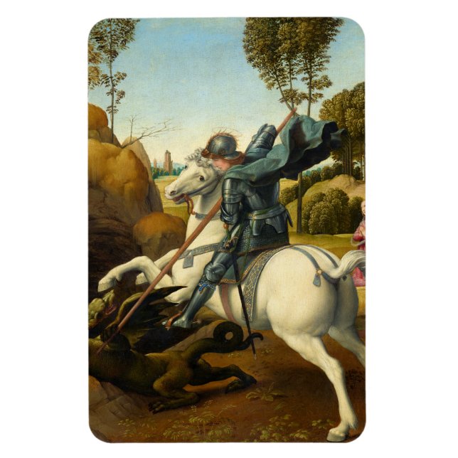 Saint George and the Dragon, 1506 by Raphael Magnet (Vertical)