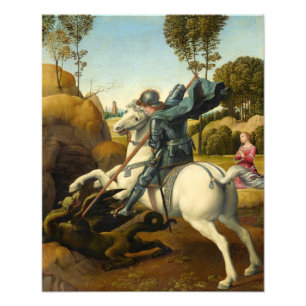 Saint George and the Dragon, 1506 by Raphael Photo Print