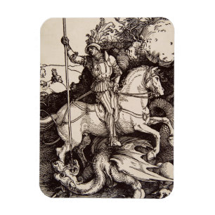 Saint George and the Dragon by Durer Magnet