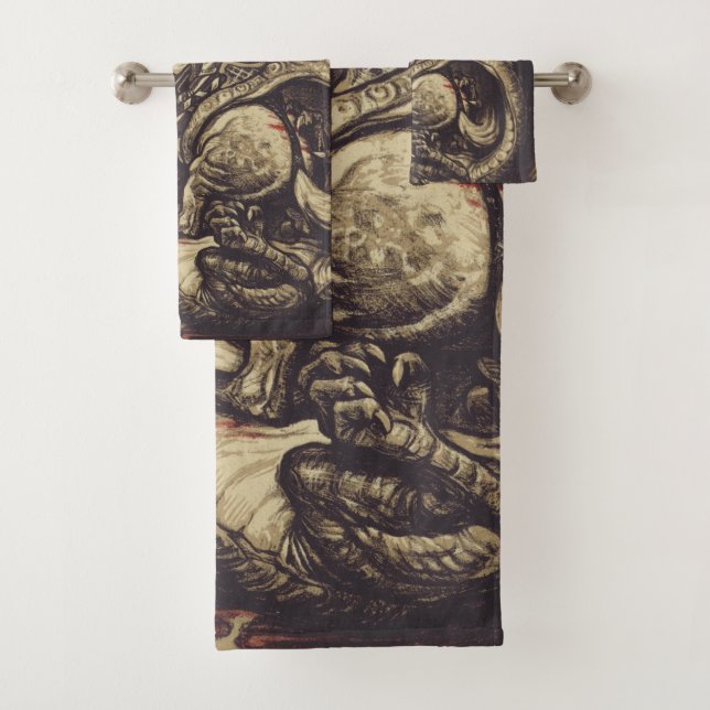 Saint George and the Dragon Great Martyr  Bath Towel Set (Insitu)
