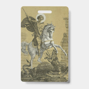 Saint George and the Dragon Great Martyr ID Badge