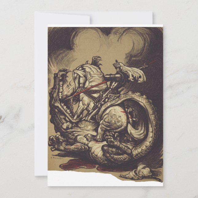 Saint George and the Dragon Great Martyr Invitation (Front)