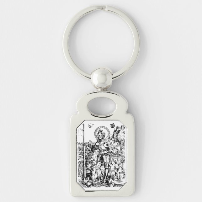 Saint George and the Dragon Great Martyr Key Ring (Front)