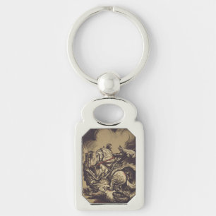 Saint George and the Dragon Great Martyr  Key Ring