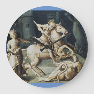 Saint George and the Dragon Great Martyr  Large Clock