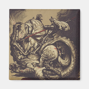 Saint George and the Dragon Great Martyr Magnet