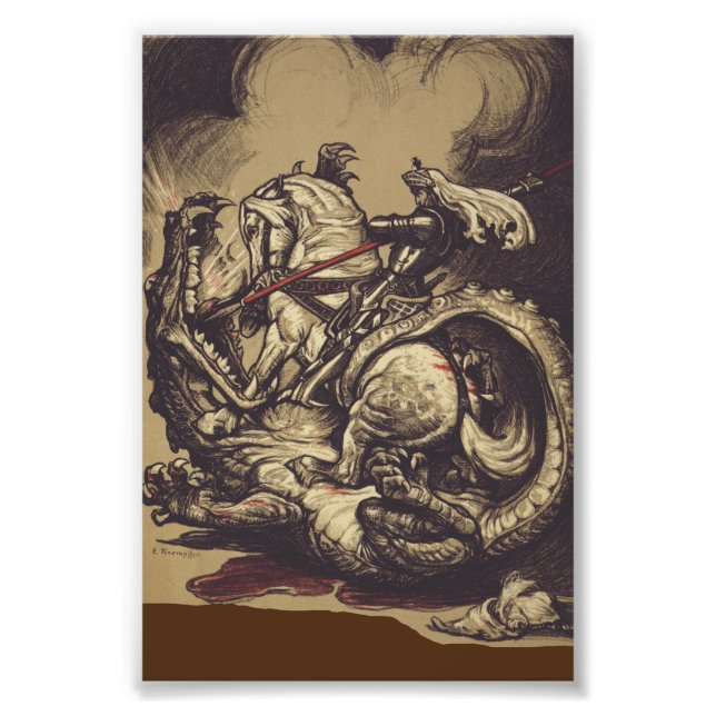 Saint George and the Dragon Great Martyr  Photo Print (Front)