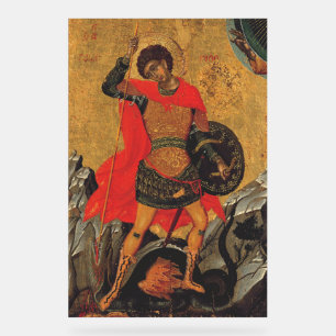 Saint George and the Dragon orthodox icon Acrylic Sign
