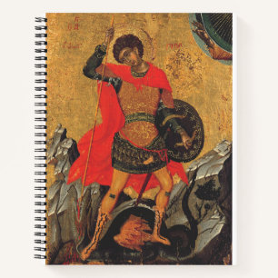 Saint George and the Dragon orthodox icon Notebook