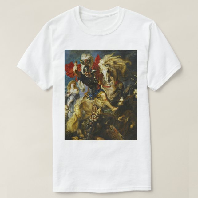 Saint George and the Dragon (Peter Paul Rubens) Gr T-Shirt (Design Front)