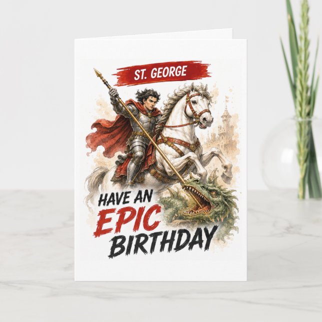 Saint George Birthday Card (Front)