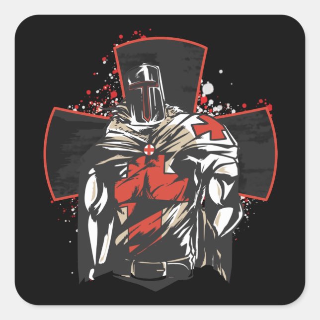 Saint George Cross Square Sticker (Front)