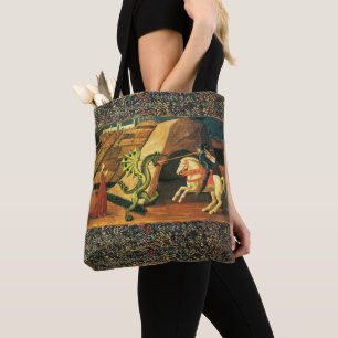 SAINT GEORGE, DRAGON AND PRINCESS TOTE BAG