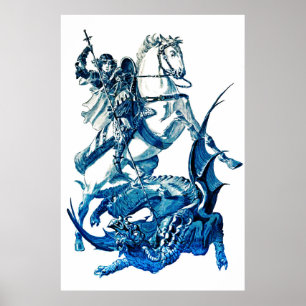 Saint George Fighting the Dragon Poster
