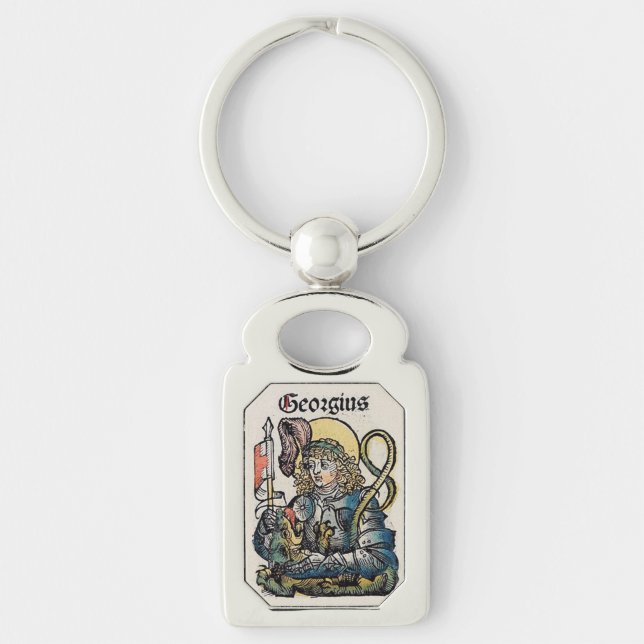Saint George from the Nuremberg Chronicle Key Ring (Front)