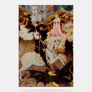 Saint George Killing the Dragon by Bernat Martorel Acrylic Sign