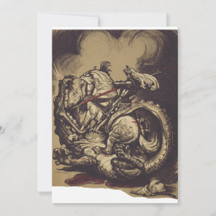 Saint George Killing the Dragon Invitation