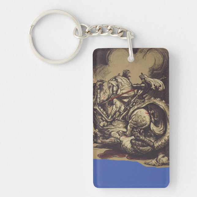 Saint George Killing the Dragon Key Ring (Front)