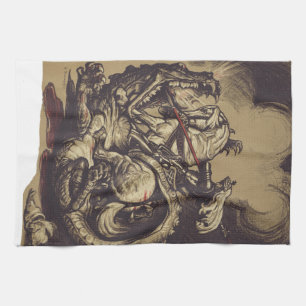 Saint George Killing the Dragon Tea Towel