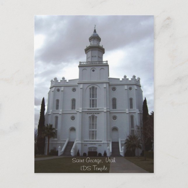 Saint George LDS Temple Postcard (Front)