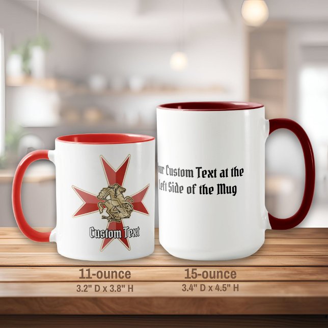 Saint George over Maltese Cross Mug (Creator Uploaded)