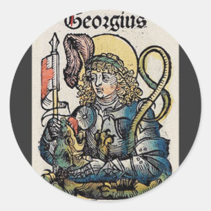 Saint George Patron of England Classic Round Sticker