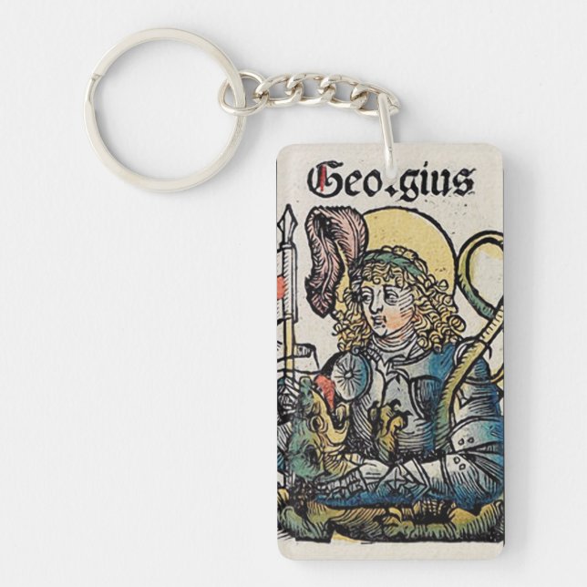 Saint George Patron of England Key Ring (Front)