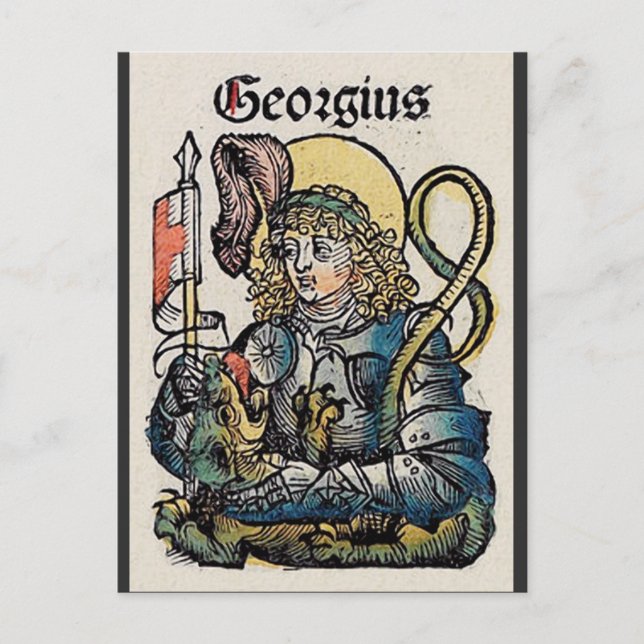 Saint George Patron of England Postcard (Front)