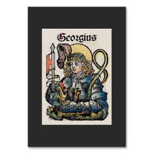 Saint George Patron of England Table Number