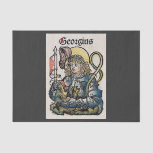 Saint George Patron of England Tissue Paper