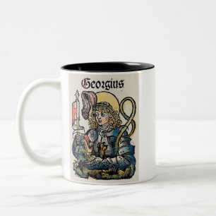 Saint George Patron of England Two-Tone Coffee Mug