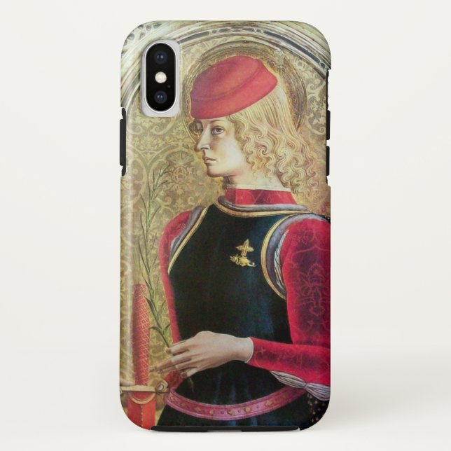 SAINT GEORGE PORTRAIT ,Red,Black,Gold Yellow Case-Mate iPhone Case (Back)