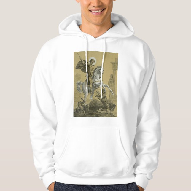 Saint George – Premium "Sunburst Gold" Art Hoodie (Front)