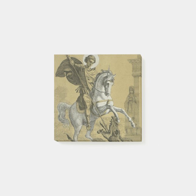 Saint George – Premium "Sunburst Gold" Art Post-it Notes (Front)