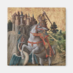Saint George Slaying Dragon Carlo Crivelli Paintin Magnet